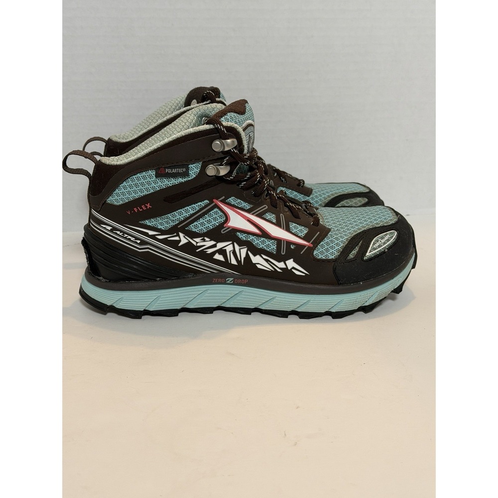 Women's Altra Lone Peak 3.0 V-Flex Gaiter Trap Zero Drop Shoes Black Blue Sz 8 - Picture 4 of 9